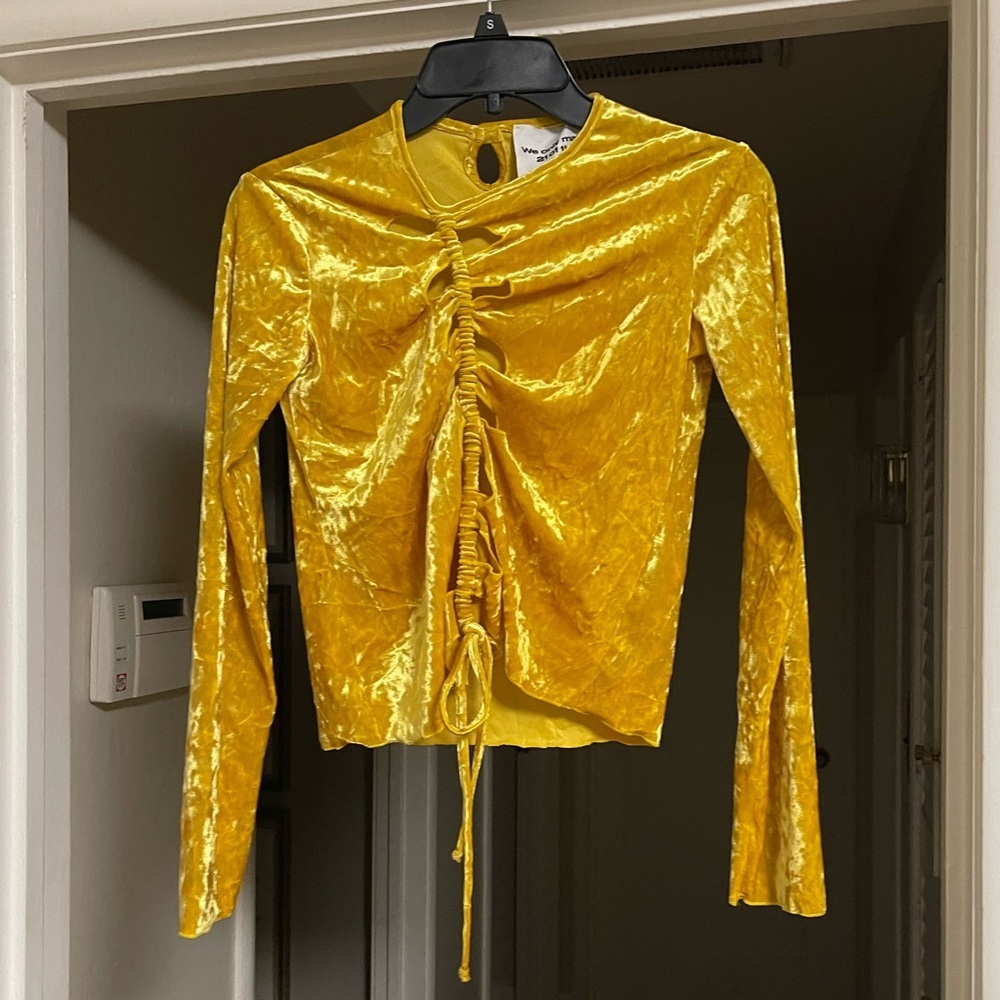 EUC AVAVAV Crushed Velvet Cut Out Top